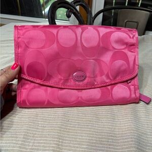 Coach Vibrant Pink Cosmetic Bag